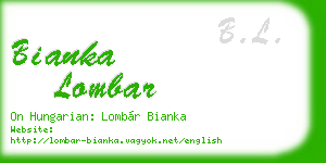 bianka lombar business card
